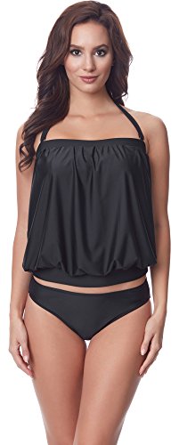 Merry Style Damen Tankini P649-97M(Schwarz, 36) von Merry Style