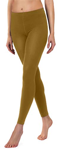 Merry Style Damen Thermo Leggings mit Innenfleece 24550 gefüttert Extra Warm (Senf, 44/46) von Merry Style