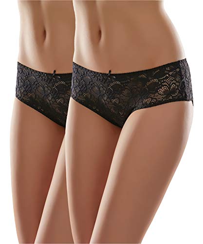 Merry Style Damen Unterhose MSGAB114 (Schwarz (2Pack), 38 (Herstellergröße: M)) von Merry Style