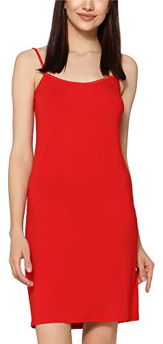Merry Style Damen Unterkleid kurz Petticoat Knielänge einstellbare Träger MS10-203(Rot, 3XL) von Merry Style