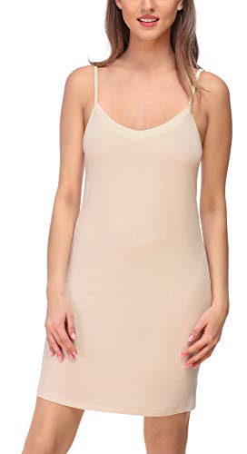 Merry Style Damen Unterkleid Unterrock verstellbare Träger MS10-315 (Beige, 3XL) von Merry Style