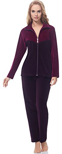 Merry Style Damen Velours Freizeitanzug Hausanzug MSMG001 (Fuchsia (Kein Aufdruck)(1723), 6XL) von Merry Style