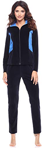Merry Style Damen Velours Freizeitanzug Hausanzug MSMG001 (Marineblau/Blau(1727), 4XL) von Merry Style