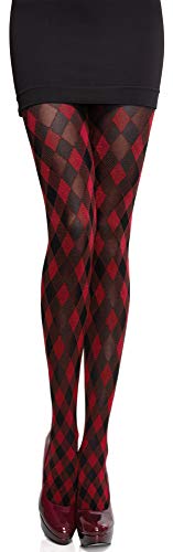 Merry Style Damen blickdichte Strumpfhose MS 317 60 DEN (Rot, L (40-44)) von Merry Style