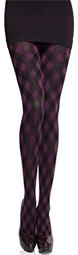 Merry Style Damen blickdichte Strumpfhose MS 317 60 DEN (Violett, M (36-40)) von Merry Style