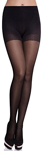 Merry Style Damen figurformende Strumpfhose MS 128 40 DEN (Schwarz, M (36-40)) von Merry Style