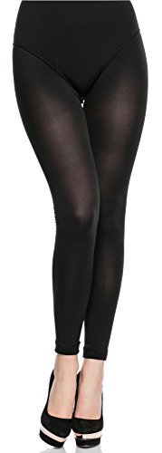 Merry Style Damen mikrofaser Leggings plus size MS-163 100 DEN (Schwarz, XL-XXL (46-54)) von Merry Style