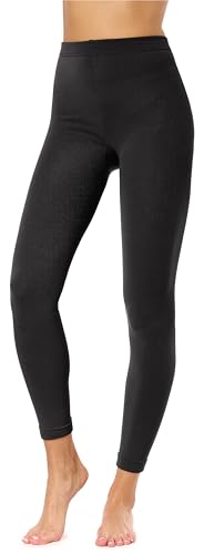 Merry Style Damen mikrofaser Leggings Plus Size MS-163 100 DEN (Schwarz, XL-XXL (46-54)) von Merry Style
