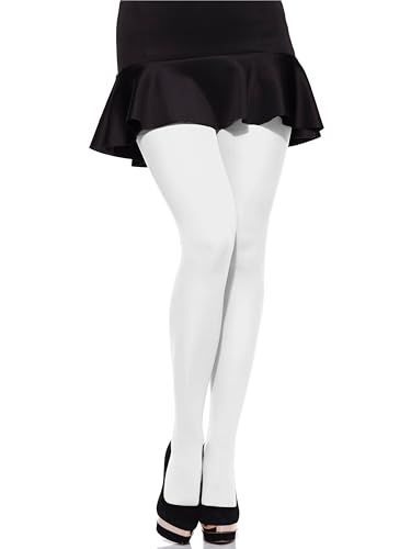 Merry Style Damen Mikrofaser blickdichte Strumpfhose plus size MS 162 60 DEN(Weiß, XXXL (58-64)) von Merry Style