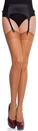 Merry Style Damen transparent Strapsstrümpfe MS 226 15 DEN (Neutro, M-L (40-44)) von Merry Style