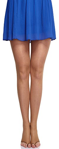 Merry Style Damen transparent zehenlose Strumpfhose Lycra MS 336 10 DEN (Beige, L (40-44)) von Merry Style