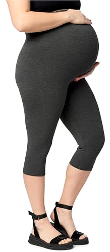 Merry Style Große Größen Damen 3/4 Umstandsleggings aus Viskose MS10-461 (DunkelMelange, 7XL) von Merry Style