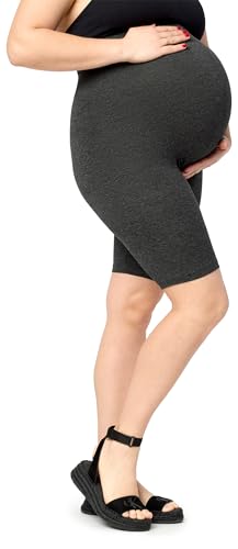 Merry Style Große Größen Damen Kurze Umstandsleggings aus Viskose MS10-462 (DunkelMelange, 7XL) von Merry Style