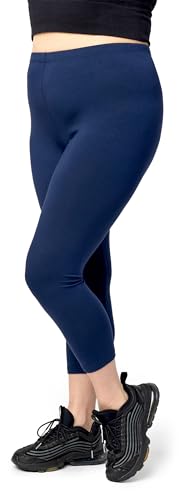 Merry Style Große Größen Damen Leggings 3/4 Capri Leggings aus Viskose MS10-449 (Marineblau, 5XL) von Merry Style