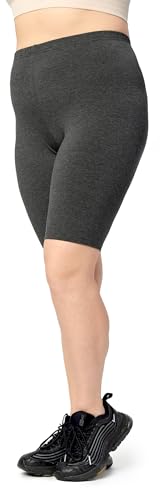 Merry Style Große Größen Damen Shorts Kurze Leggings Bequeme Radlerhose aus Viskose MS10-450 (DunkelMelange, 4XL) von Merry Style