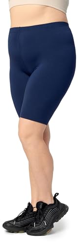Merry Style Große Größen Damen Shorts Kurze Leggings Bequeme Radlerhose aus Viskose MS10-450 (Marineblau, 6XL) von Merry Style
