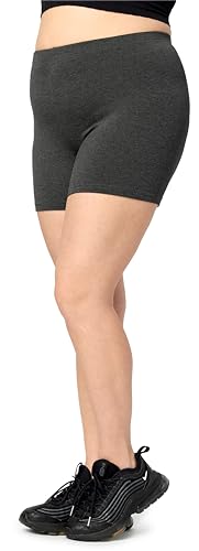 Merry Style Große Größen Damen Shorts Radlerhose Unterhose Hotpants Kurze Hose Boxershorts aus Baumwolle MS10-457 (DunkelMelange, 7XL) von Merry Style