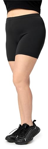 Merry Style Große Größen Damen Shorts Radlerhose Unterhose Hotpants Kurze Hose Boxershorts aus Baumwolle MS10-457 (Schwarz, 7XL) von Merry Style