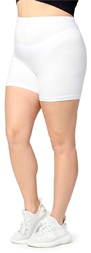 Merry Style Große Größen Damen Shorts Radlerhose Unterhose Hotpants Kurze Hose Boxershorts aus Viskose MS10-451 (Weiß, 4XL) von Merry Style