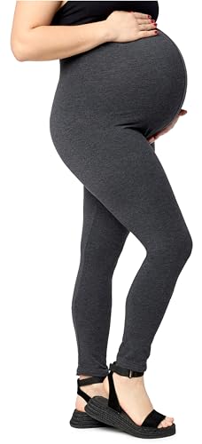 Merry Style Große Größen Lange Umstandsleggings aus Baumwolle Plus Size Leggings mit Weich Hoher Bund MS10-463 (DunkelMelange, 5XL) von Merry Style