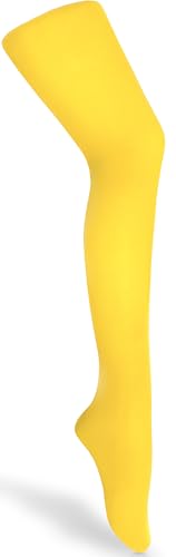 Merry Style Kinder Strumpfhose für Mädchen Microfaser 60 DEN WLSS001 (Gelb, 140-146) von Merry Style