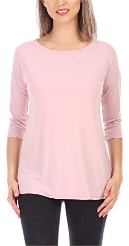 Merry Style Langes Oberteil Shirt mit Spitze MS10-319 (Puderrosa, M) von Merry Style