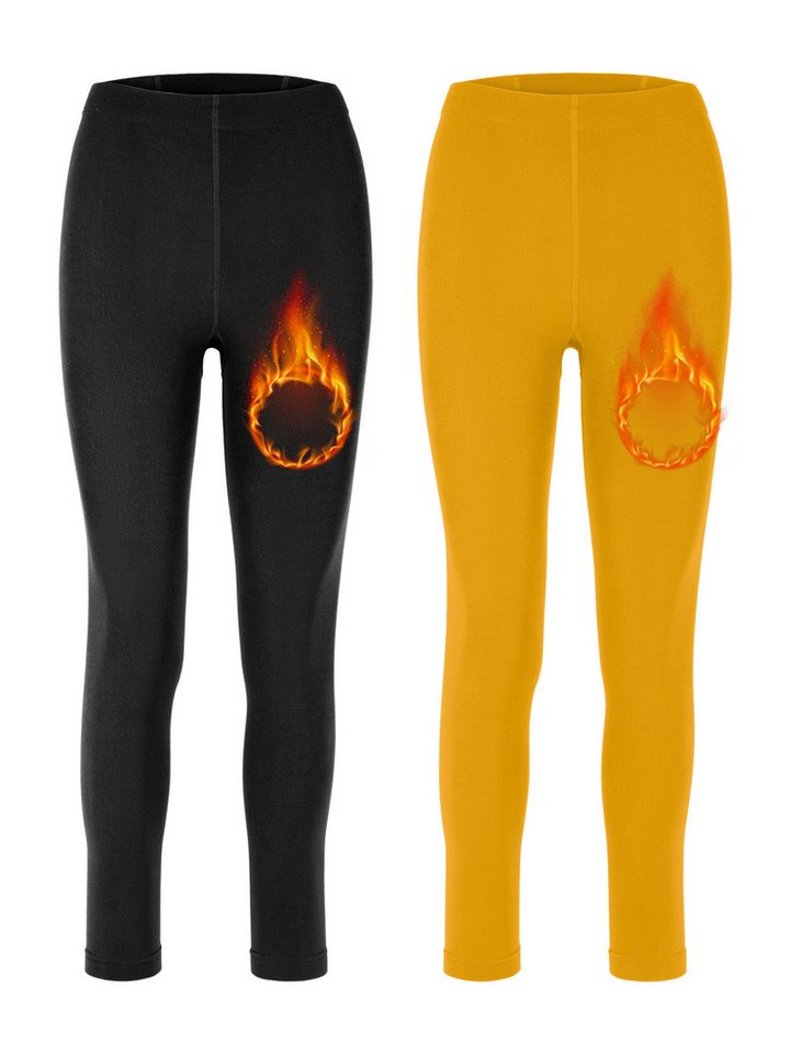 Merry Style Leggings 2er Pack Damen Thermo Leggings Gefütterte Thermoleggings MS-ATX-441 (1-tlg) von Merry Style