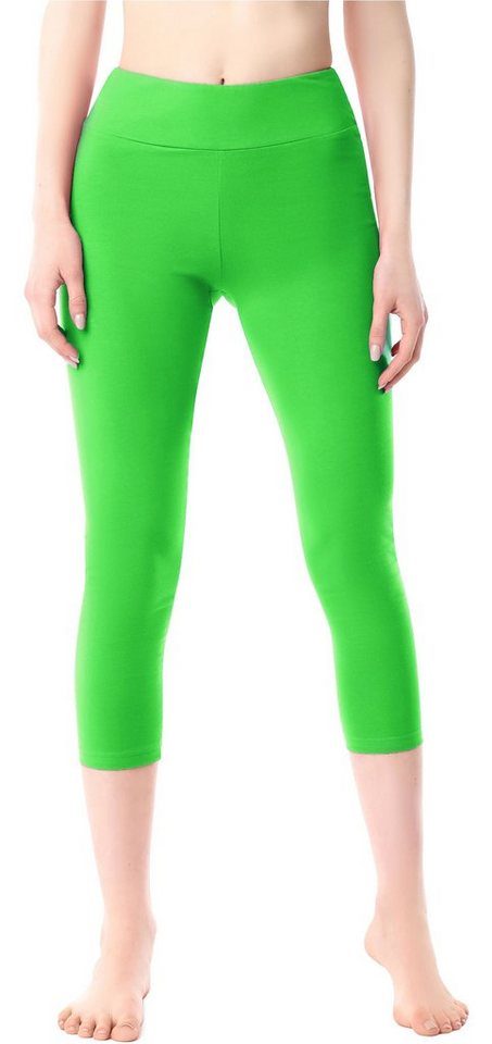 Merry Style Leggings Damen 3/4 Capri Leggings aus Baumwolle MS10-430 (1-tlg) elastischer Bund von Merry Style