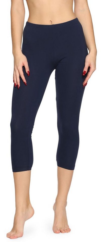 Merry Style Leggings Damen 3/4 Capri Leggings MS10-411 (1-tlg) elastischer Bund von Merry Style