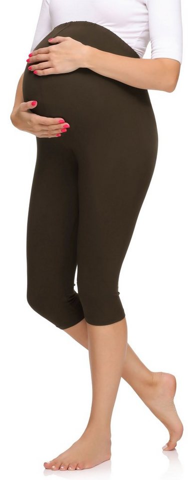 Merry Style Umstandsleggings Damen 3/4 Umstandsleggings aus Viskose MS10-298 (1-tlg) elastischer Bund von Merry Style