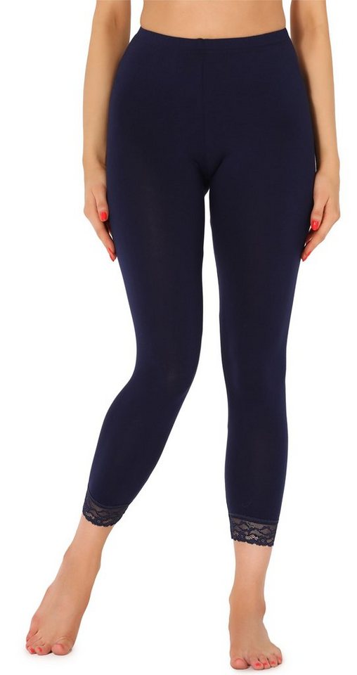 Merry Style Leggings Damen 7/8 Hose mit Spitze MS10-342 (1-tlg) aus Viskose, elastischer Bund von Merry Style