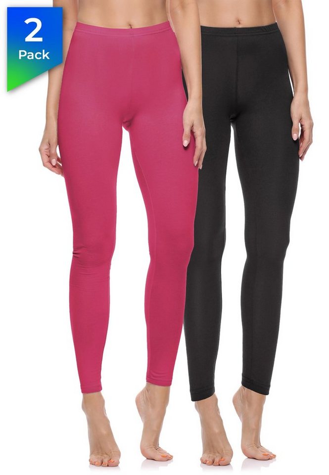 Merry Style Leggings Damen Hosen aus Baumwolle MS10-198 (2-tlg) elastischer Bund, eng von Merry Style