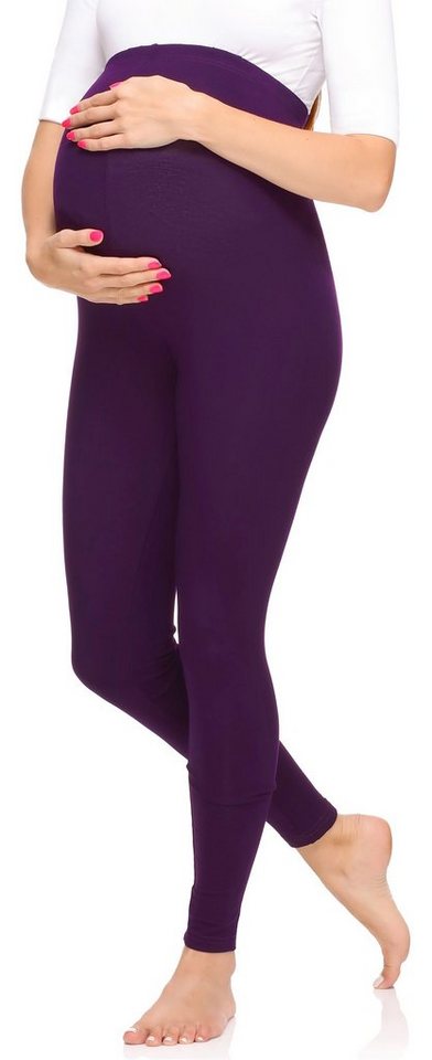 Merry Style Umstandsleggings Damen Lange Umstandsleggings aus Viskose MS10-297 (1-tlg) elastischer Bund von Merry Style