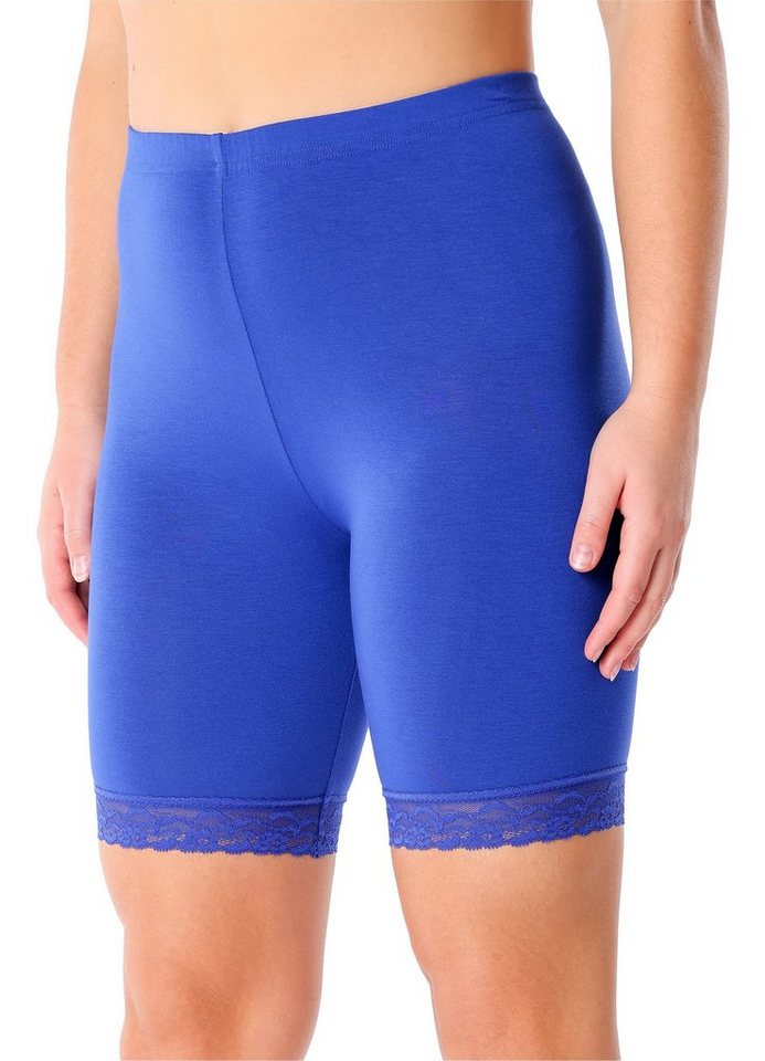 Merry Style Leggings Damen kurze High Waist Hose Radlerhose MS10-431 (1-tlg) mit Spitze von Merry Style