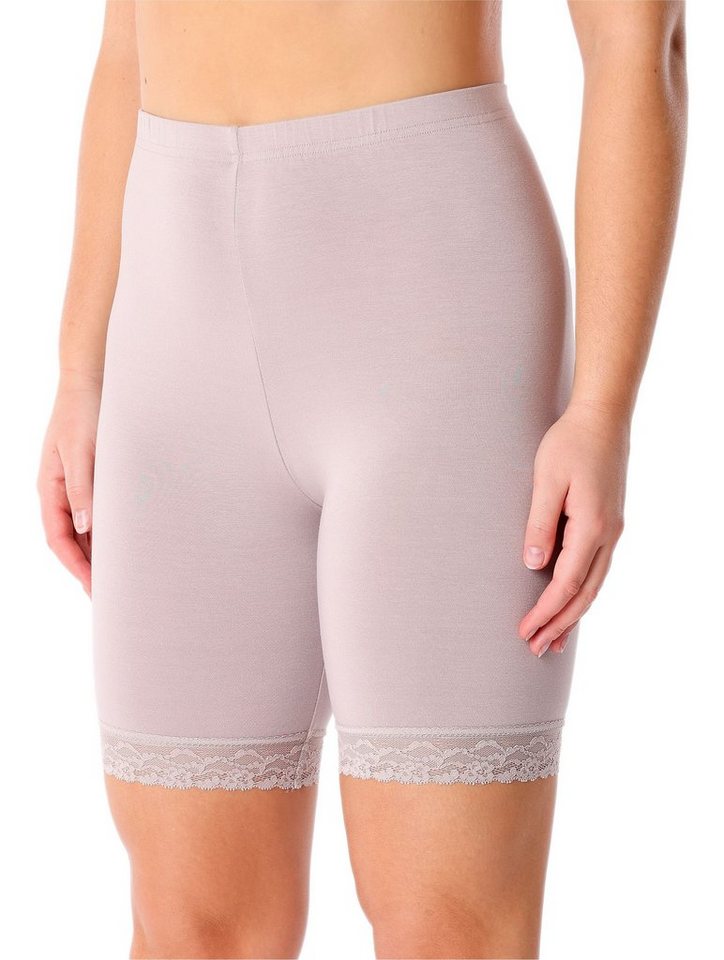 Merry Style Leggings Damen kurze High Waist Hose Radlerhose MS10-431 (1-tlg) mit Spitze von Merry Style