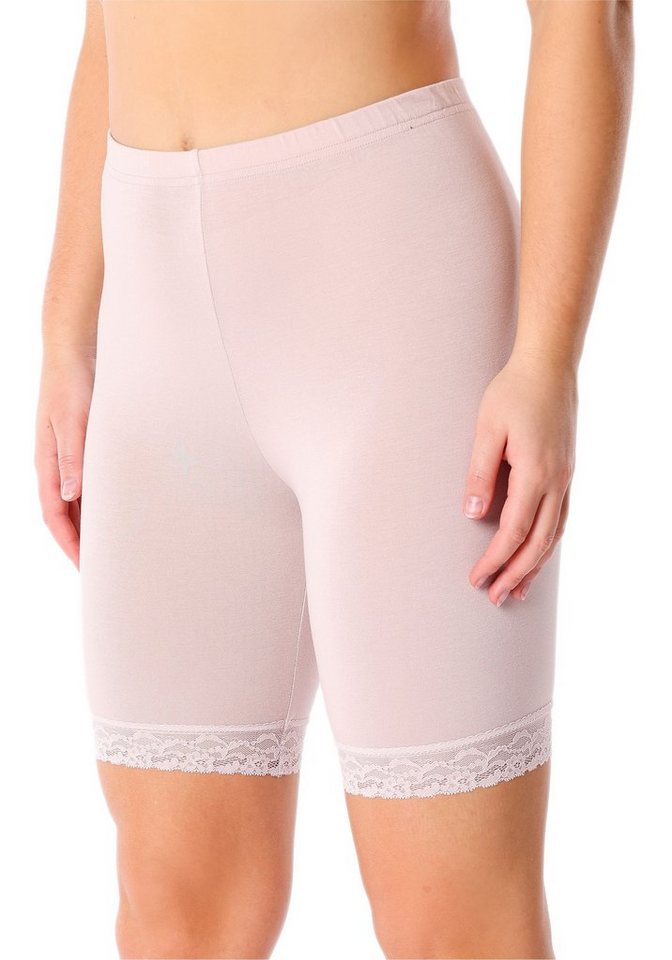 Merry Style Leggings Damen kurze High Waist Hose Radlerhose MS10-431 (1-tlg) mit Spitze von Merry Style