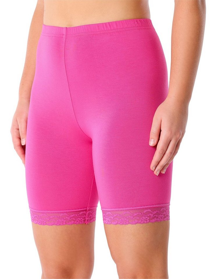Merry Style Leggings Damen kurze High Waist Hose Radlerhose MS10-431 (1-tlg) mit Spitze von Merry Style
