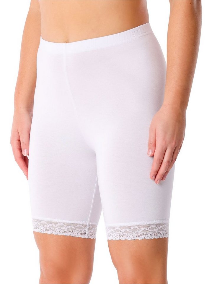 Merry Style Leggings Damen kurze High Waist Hose Radlerhose MS10-431 (1-tlg) mit Spitze von Merry Style