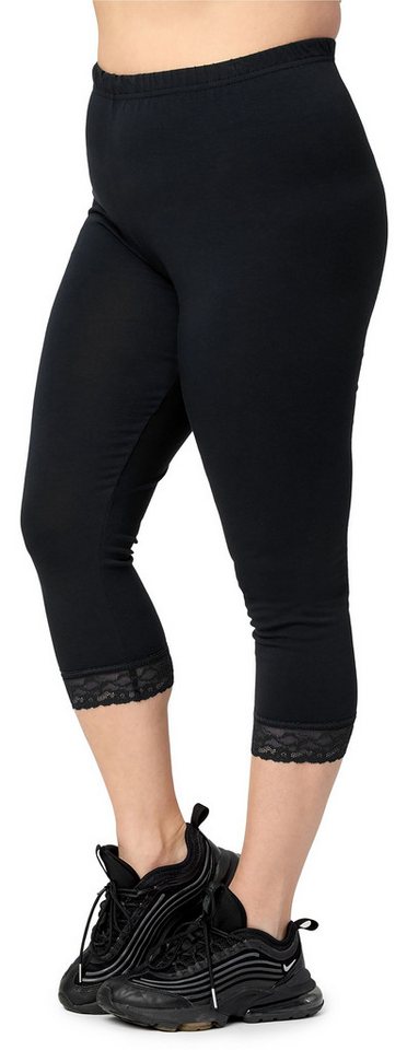Merry Style Leggings Große Größen Damen 3/4 Länge mit Spitze aus Viskose MS10-452 (1-tlg) von Merry Style