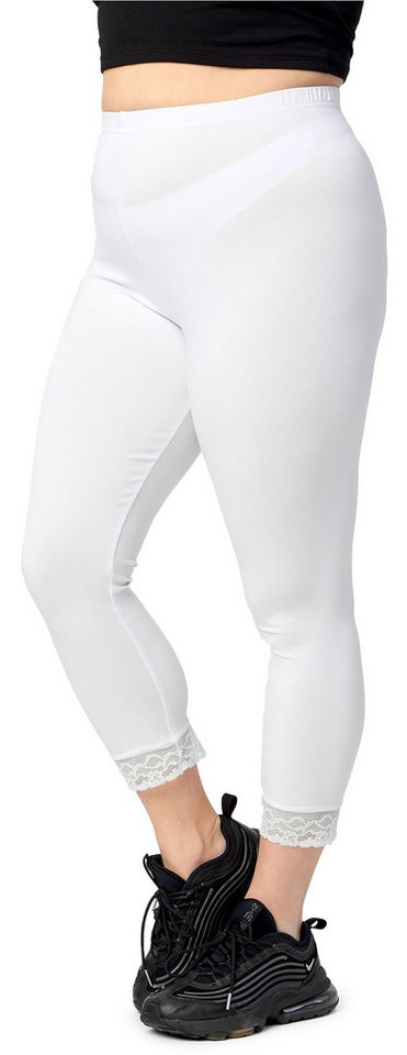 Merry Style Leggings Große Größen Damen 3/4 Länge mit Spitze aus Viskose MS10-452 (1-tlg) von Merry Style