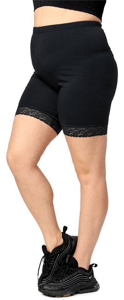 Merry Style Leggings Große Größen Damen kurze Tight mit Spitze aus Baumwolle MS10-459 (1-tlg) von Merry Style