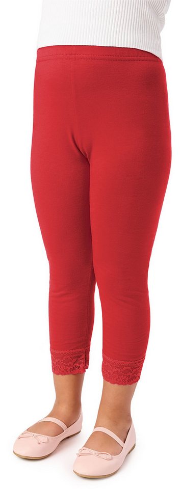 Merry Style Leggings Mädchen 3/4 Capri Leggings aus Baumwolle mit Spitze MS10-228 (1-tlg) elastischer Bund von Merry Style