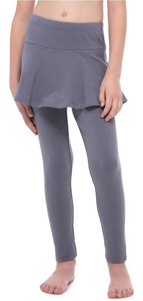 Merry Style Leggings Mädchen Lange Leggings aus Baumwolle mit Rock MS10-254 (1-tlg) elastischer Bund von Merry Style