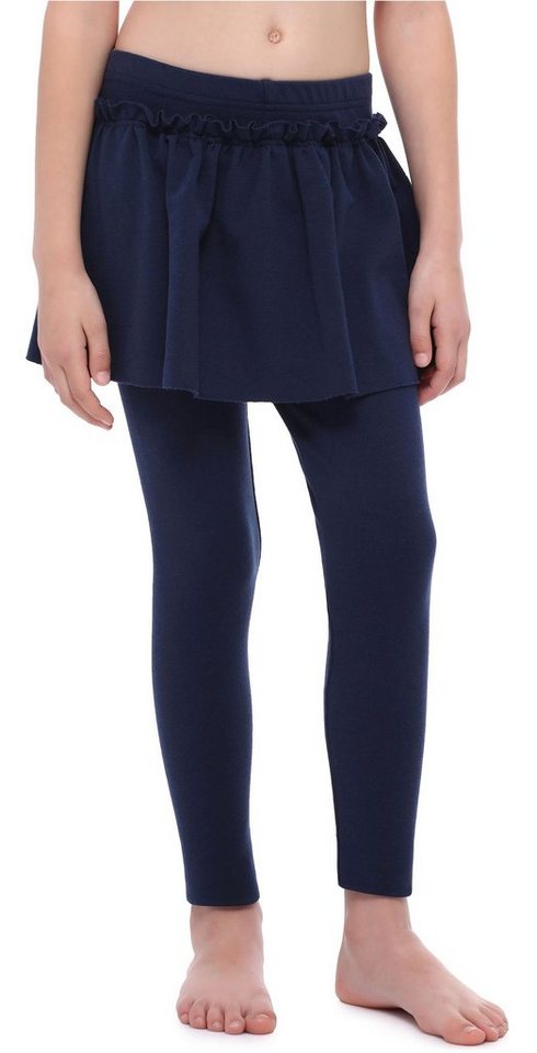 Merry Style Leggings Mädchen Lange Leggings aus Baumwolle mit Rock MS10-255 (1-tlg) elastischer Bund von Merry Style