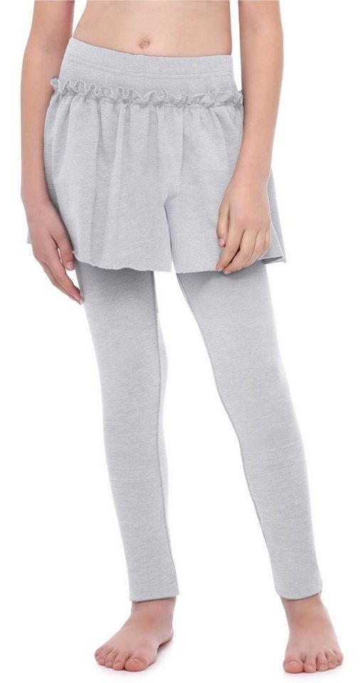 Merry Style Leggings Mädchen Lange Leggings aus Baumwolle mit Rock MS10-255 (1-tlg) elastischer Bund von Merry Style