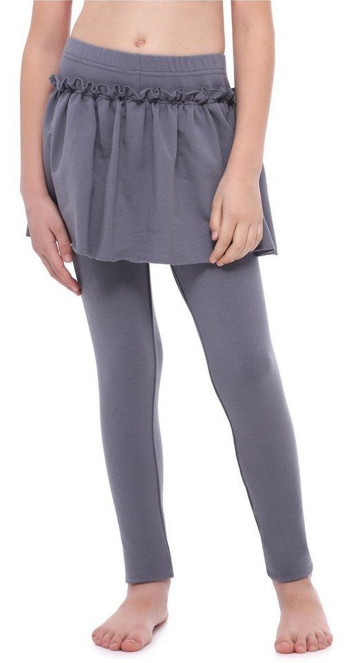 Merry Style Leggings Mädchen Lange Leggings aus Baumwolle mit Rock MS10-255 (1-tlg) elastischer Bund von Merry Style