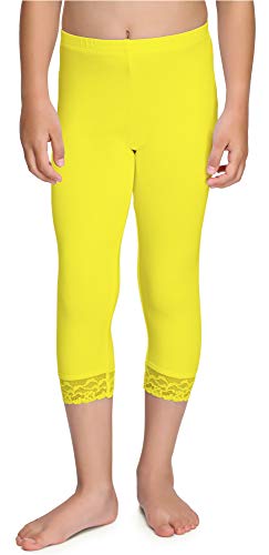 Merry Style Mädchen 3/4 Leggings MS10-293(Gelb,110 cm) von Merry Style