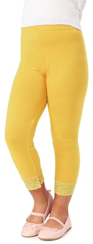 Merry Style Mädchen 3/4 Leggings MS10-293(Gelb,122 cm) von Merry Style