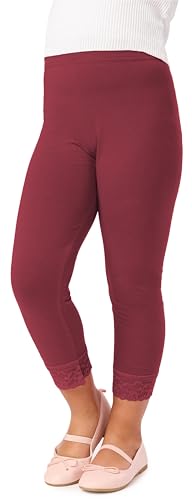 Merry Style Mädchen 3/4 Leggings MS10-293(Weinrot,158 cm) von Merry Style
