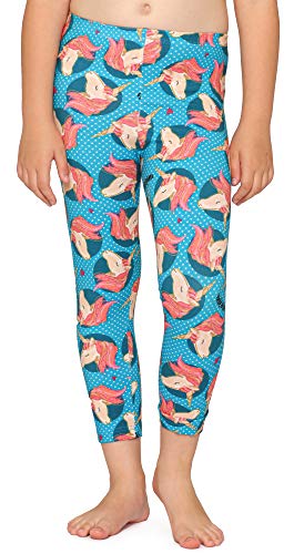 Merry Style Mädchen 3/4 Leggings MS10-405(Blau/Einhorn,128) von Merry Style